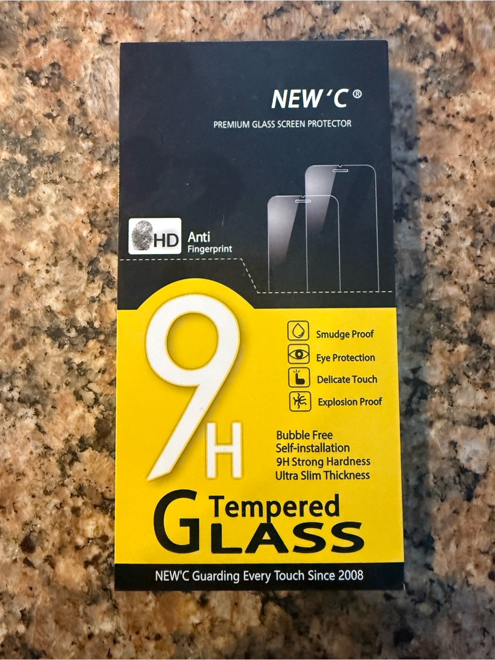New C 9 H Tempered Glass for iPhone 16 pro max.